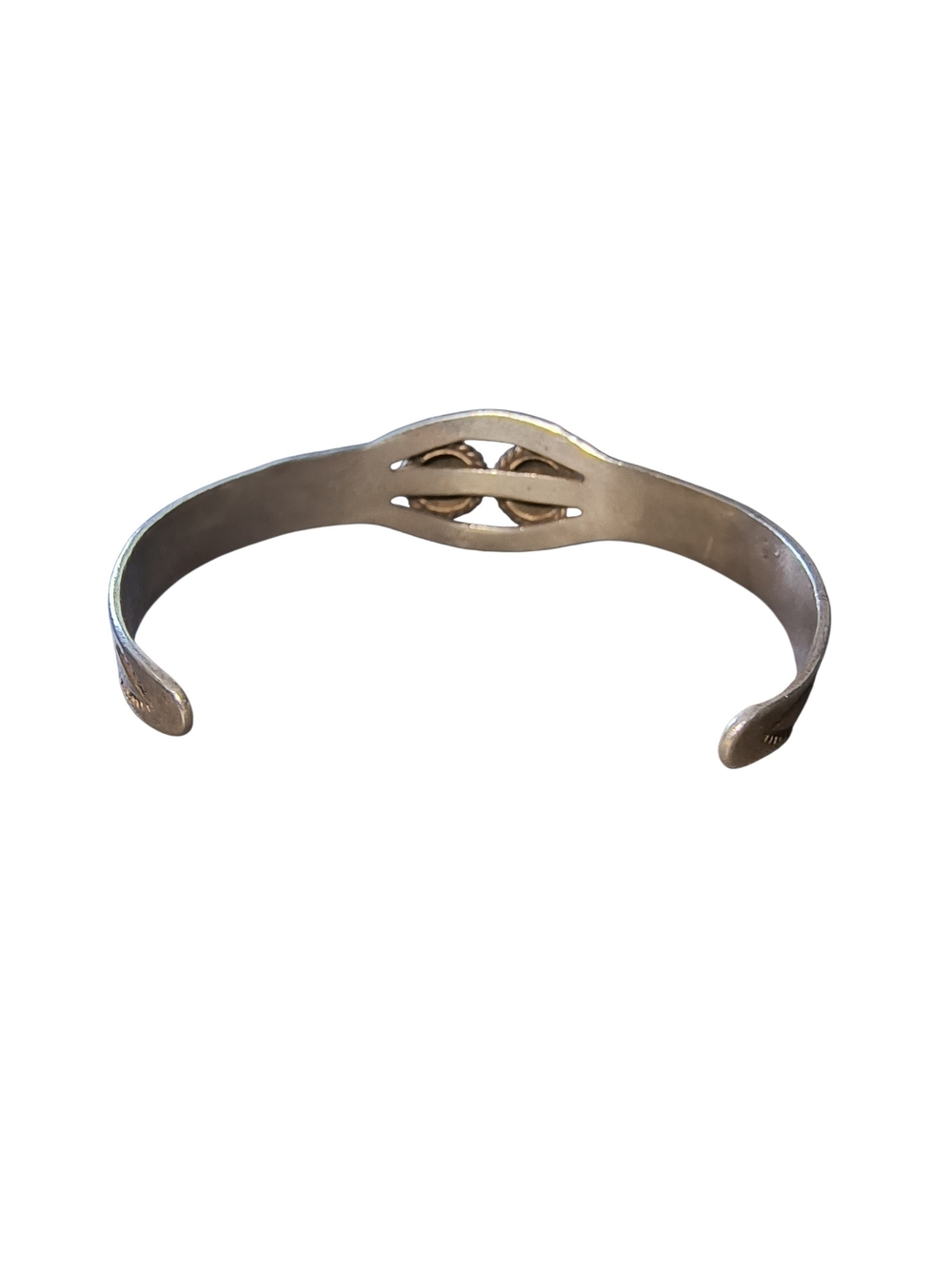 Sterling Silver Navajo Style Fred Harvey Era Child's Stamped Cuff Bracelet - Picture 9 of 10